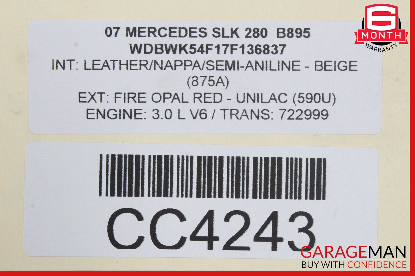 05-11 Mercedes R171 SLK280 SLK350 Fender Front Left Driver Side OEM