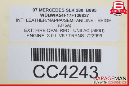 05-11 Mercedes R171 SLK280 SLK350 Fender Front Left Driver Side OEM