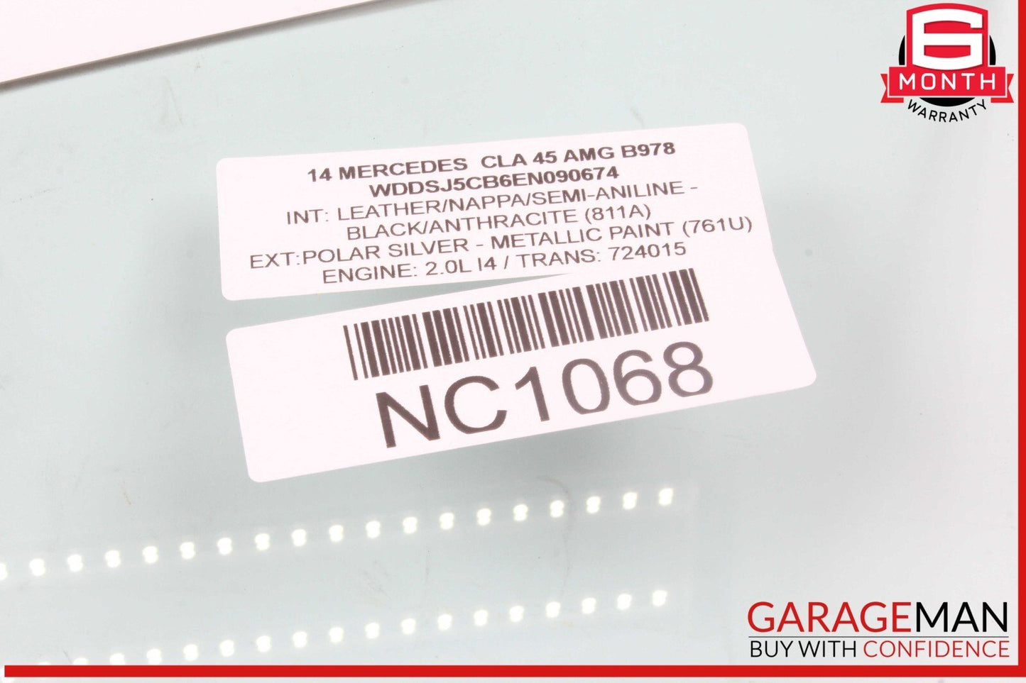 14-18 Mercedes W117 CLA45 AMG Front Left Driver Side Door Window Glass OEM