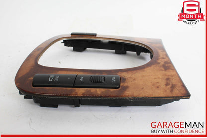03-06 Mercedes W220 S500 4MATIC Center Console Shifter Distronic Bezel Trim Wood