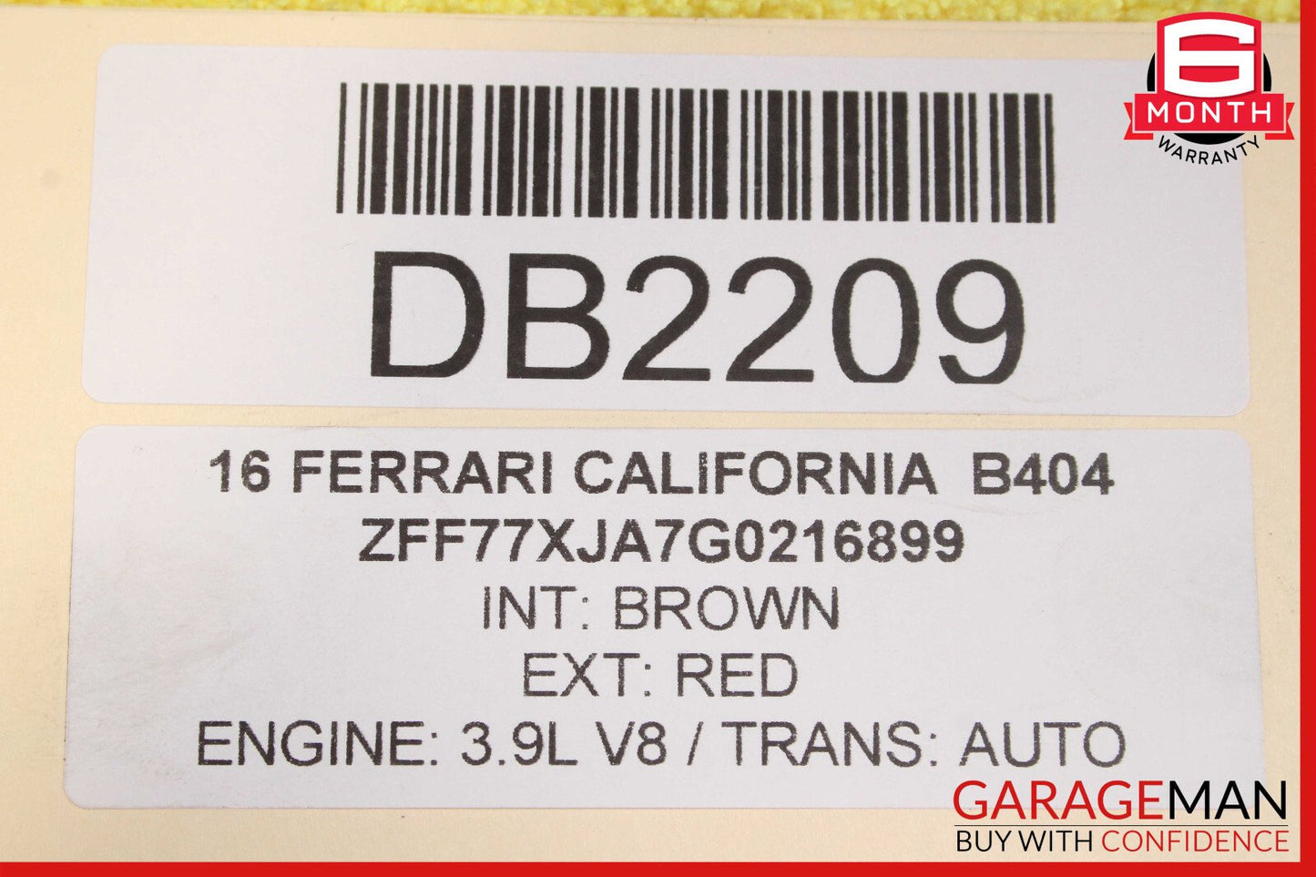 15-18 Ferrari California T Rear Driveshaft Drive Shaft Propeller OEM