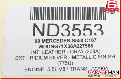 07-09 Mercedes W221 S550 CL500 Instrument Cluster Speedometer 2215405048 OEM