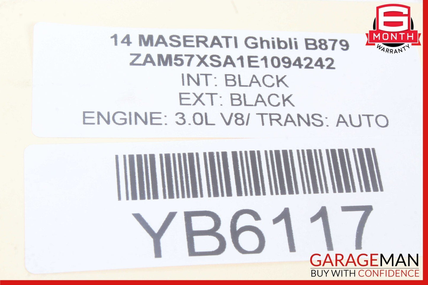 14-17 Maserati Ghibli M157 Right Side Intake Air Cleaner Filter Box Housing OEM