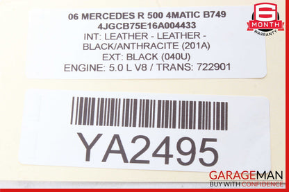 06-11 Mercedes W251 R500 ML450 GL450 Rear A/C Heater Climate Control Switch OEM