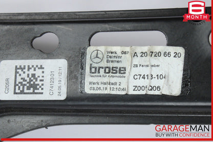 15-20 Mercedes W205 C300 Front Right Passenger Side Window Regulator OEM