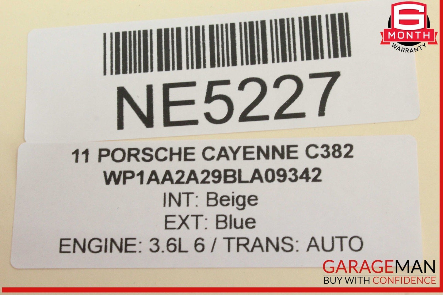 11-18 Porsche Cayenne 958 Right Passenger Side Exterior Door Handle Blue OEM