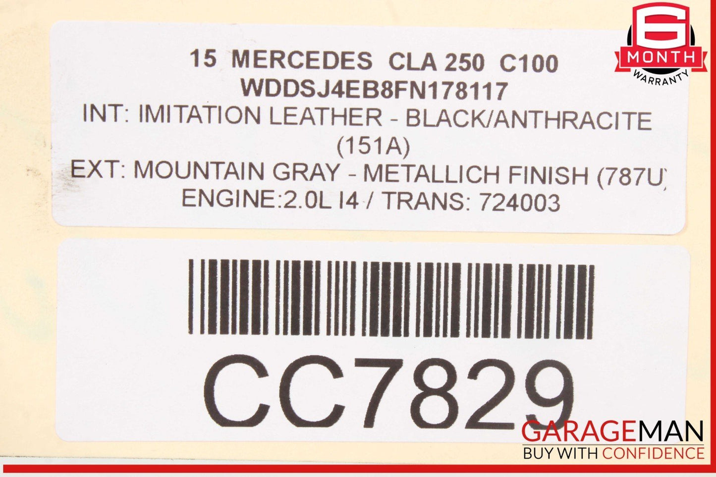 14-19 Mercedes W117 CLA250 FWD 2.0L Automatic Transmission Assembly OEM 121k