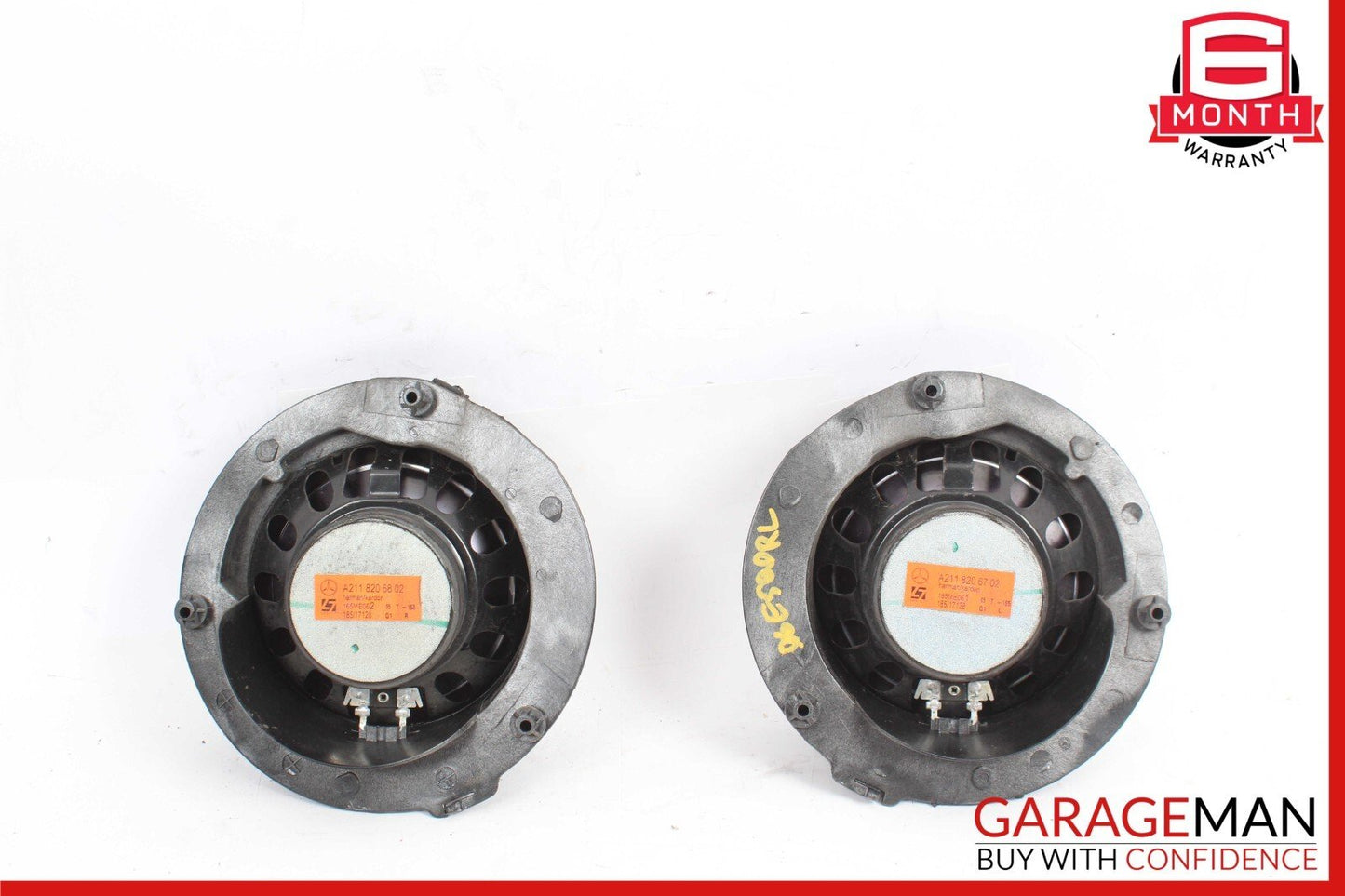 06-09 Mercedes W211 E500 E350 Rear Left & Right Side Door Audio Sound Speakers