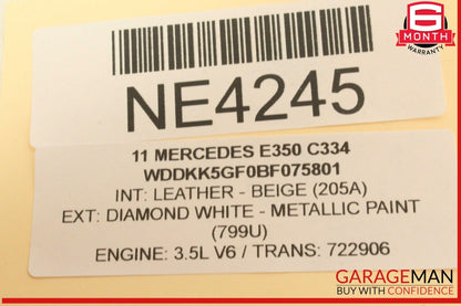 08-20 Mercedes W212 E350 Front Left Side Spindle Knuckle Wheel Hub Bearing OEM