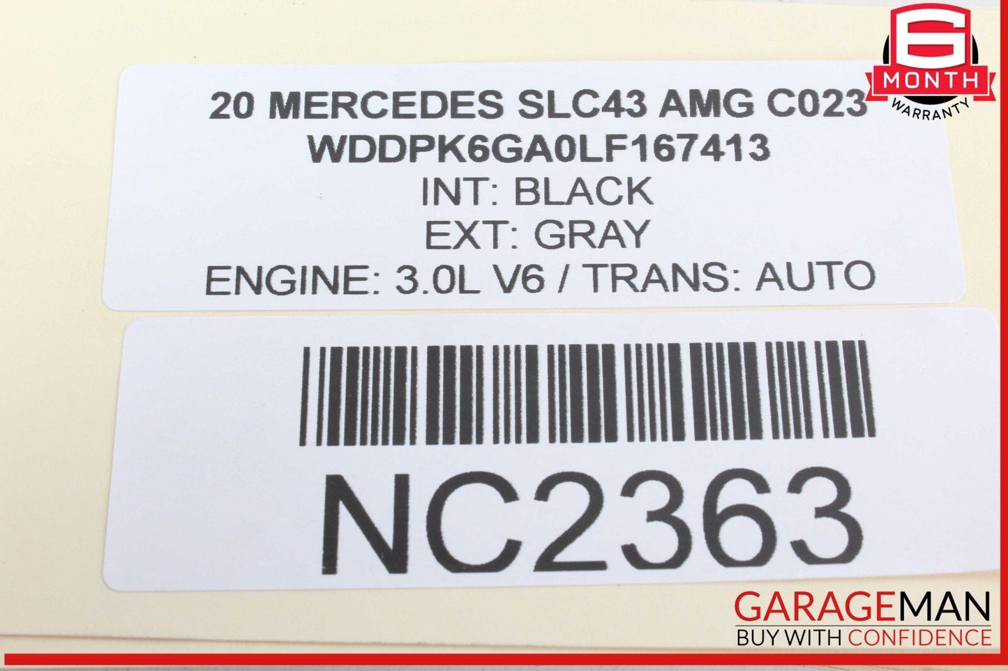 17-20 Mercedes R172 SLC43 AMG Left Side Engine Cylinder Head Assembly OEM