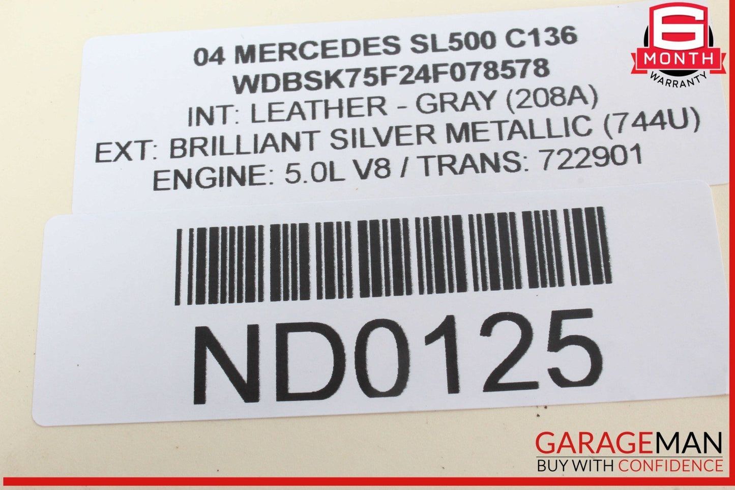 03-06 Mercedes R230 SL500 Steering Column Combination Switch Assembly OEM