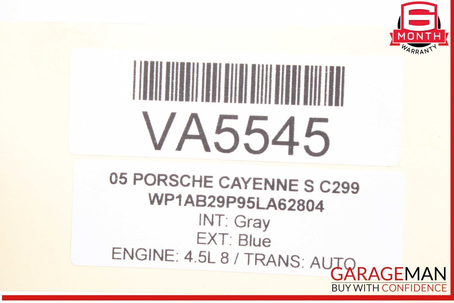 03-10 Porsche Cayenne S 955 957 Rear Right Spindle Knuckle Wheel Hub Bearing OEM