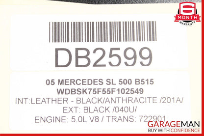 03-06 Mercedes R230 SL500 5.0L V8 Complete Engine Motor Block Assembly OEM 195k