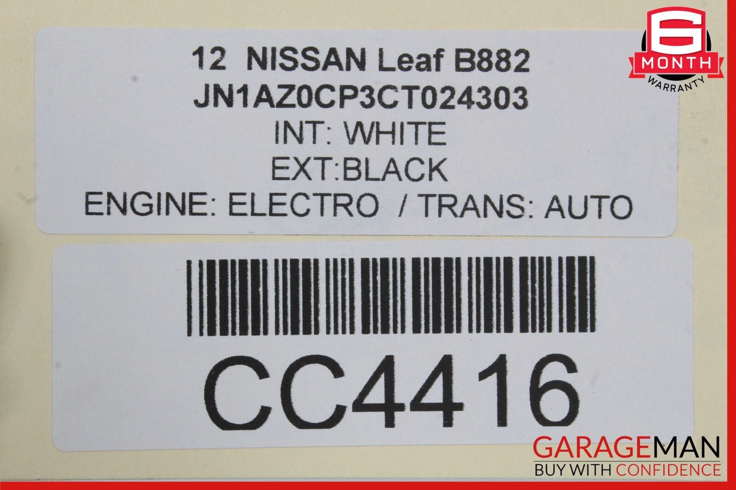 11-12 Nissan Leaf Front Hood Bonnet Panel Assembly White OEM