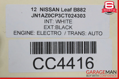 11-12 Nissan Leaf Front Hood Bonnet Panel Assembly White OEM