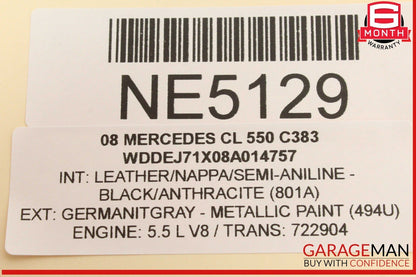 07-14 Mercedes W216 CL550 S600 Ride Height ESP Parking Sensor Control Switch OEM