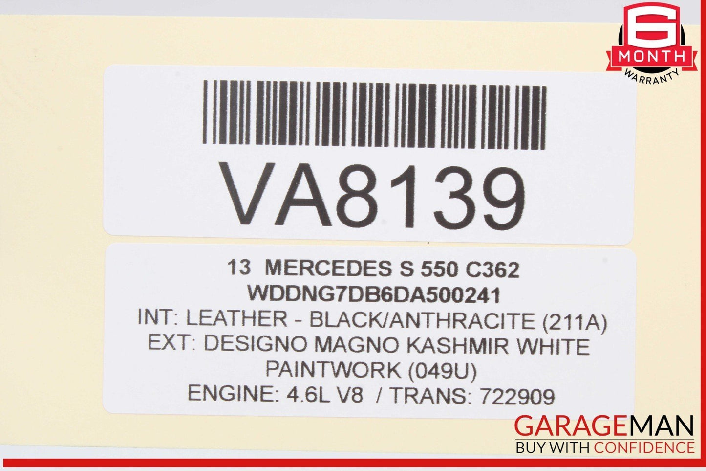 07-13 Mercedes W221 S550 S400 Front Right Passenger Side Exterior Door Handle