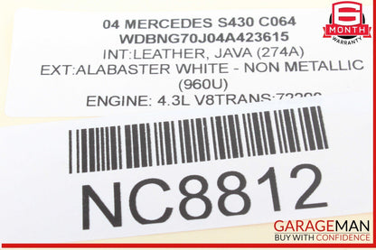 00-06 Mercedes W220 S430 S500 Front Right Side Headlight Support Bracket OEM