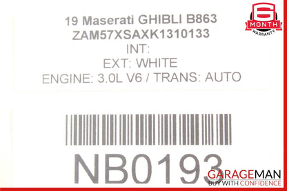 14-22 Maserati Ghibli Automatic Transmission Crossmember Brace Bracket OEM