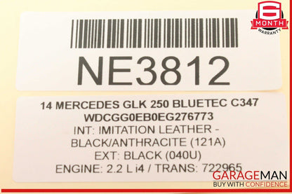 12-14 Mercedes X204 GLK250 Bluetec AC A/C Heater Climate Control w/ Trim OEM