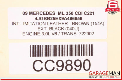 06-12 Mercedes W164 ML350 Front Bumper Reinforcement Impact Crash Bar Rebar
