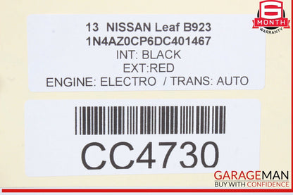 13-17 Nissan Leaf Front Hood Bonnet Panel Assembly Red OEM