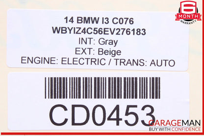 14-17 BMW i3 I01 Hybrid Engine High Voltage Battery 60Ah 728838 OEM