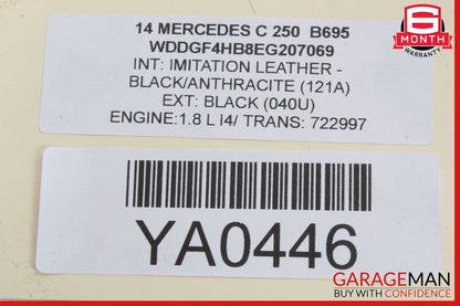 08-14 Mercedes W204 C250 C300 C350 Rear Left Door Lock Latch Actuator
