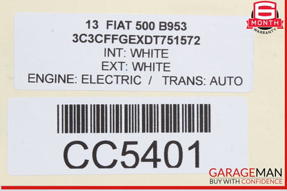 12-17 Fiat 500 Rear Trunk Lid Tailgate Liftgate Shell White OEM
