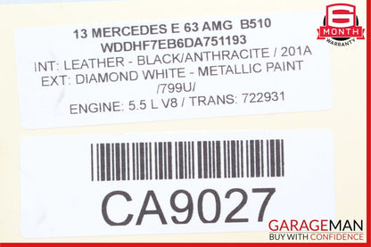10-16 Mercedes W212 E63 AMG Rear Left Side Wheel Spindle Knuckle Hub Bearing OEM