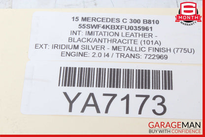 15-18 Mercedes W205 C300 C350e Center Console Trim Bezel OEM