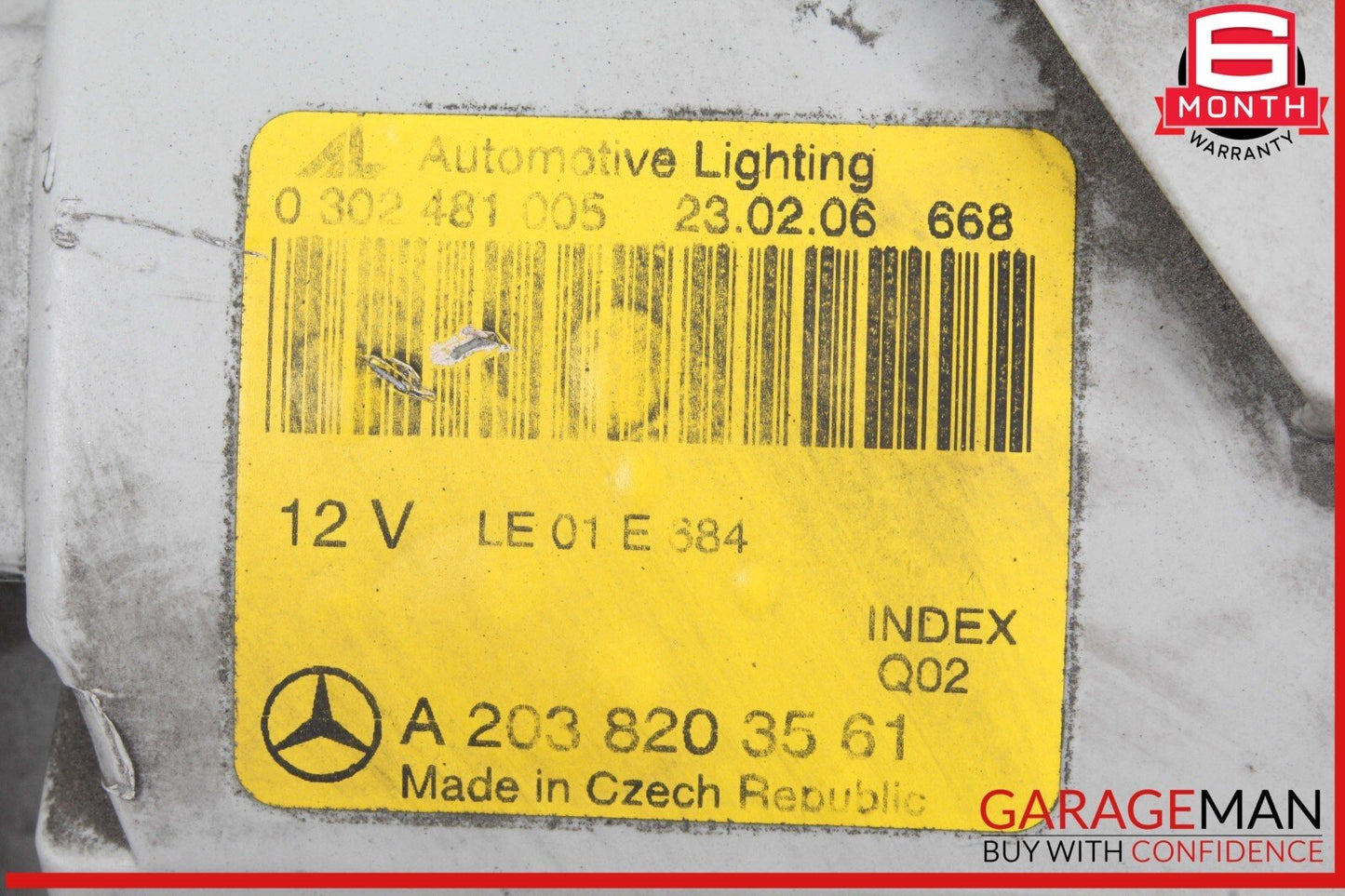 05-07 Mercedes W203 C230 Sport Front Left Side Halogen Headlight Head Light Lamp