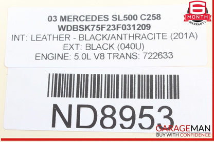 03-06 Mercedes R230 SL500 SL600 ABC Hydraulic Suspension Line Hose Pipe OEM