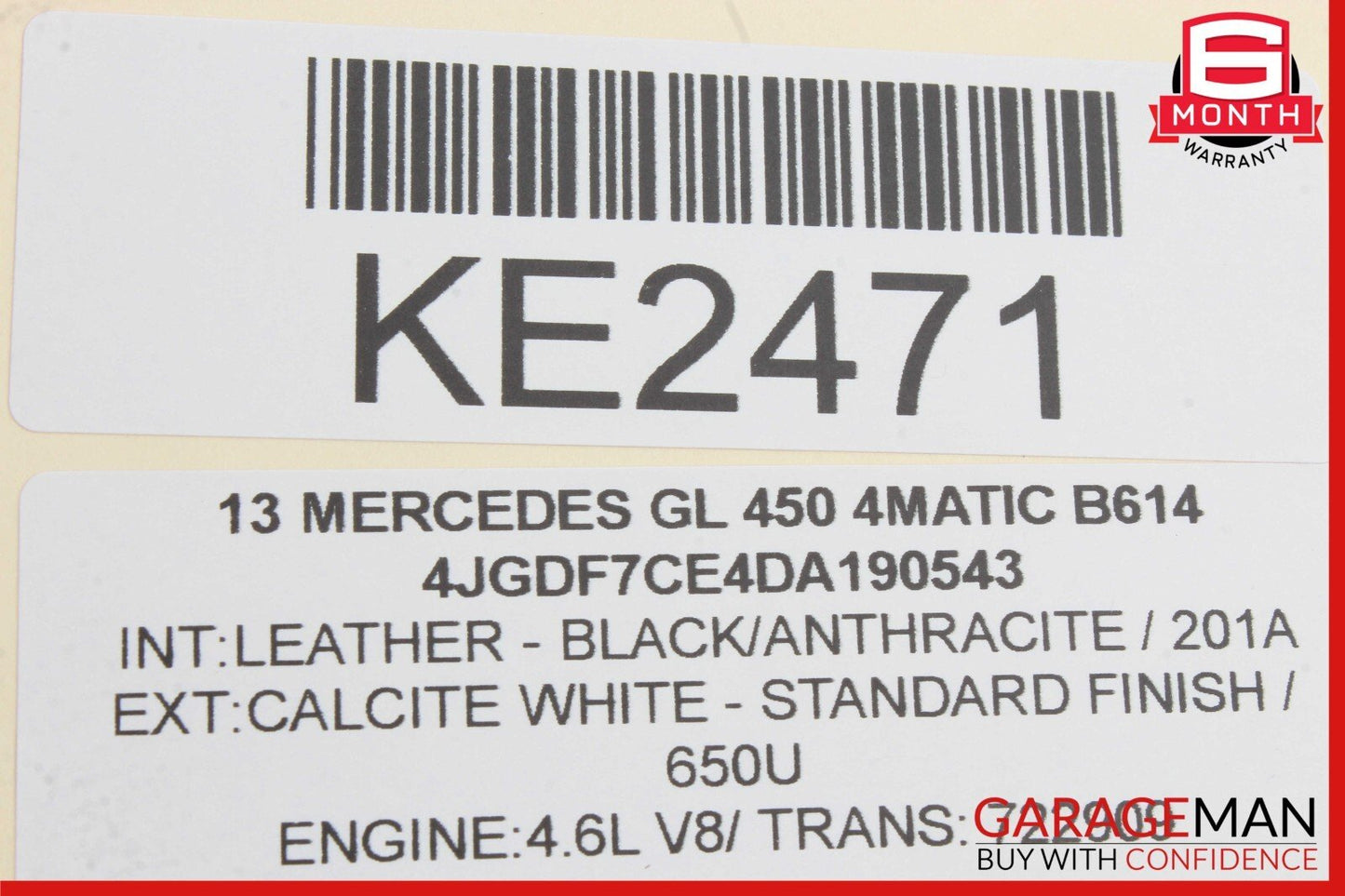 13-16 Mercedes X166 GL450 Pano Panoramic Sunroof Glass Wind Deflector Cover OEM