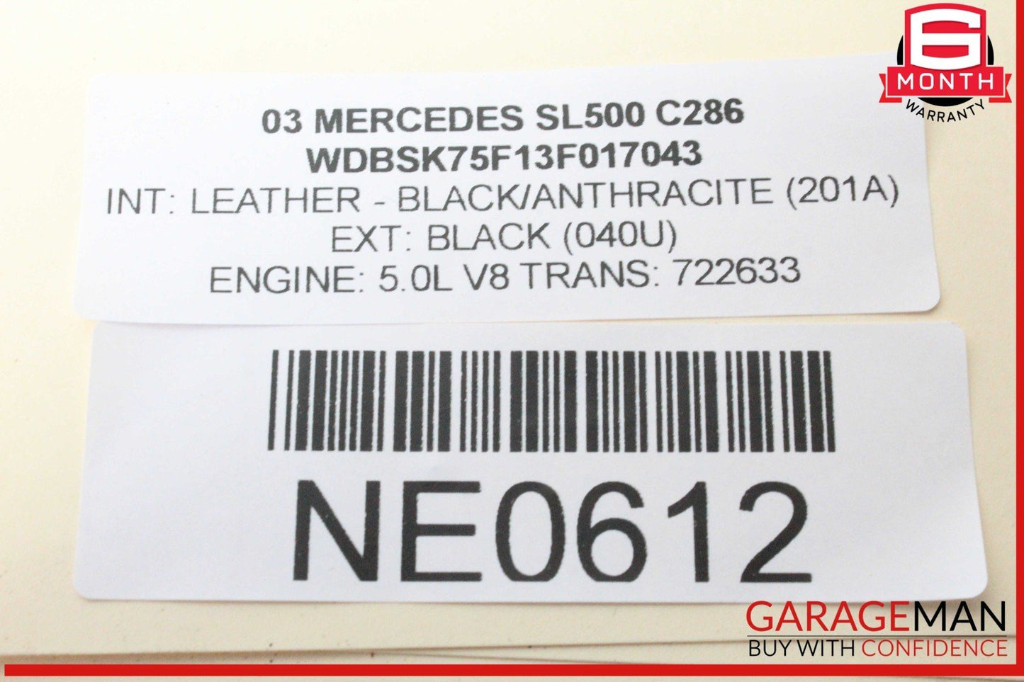 03-12 Mercedes R230 SL500 SL55 SL600 Front Right Side Door Control Module OEM