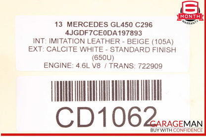 12-19 Mercedes X166 GL450 ML550 Water Radiator AC A/C Conditioning Condenser OEM