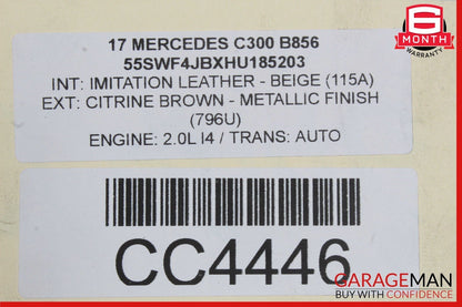 15-18 Mercedes W205 C300 Front Bumper Reinforcement Crash Bar 2056202034 OEM