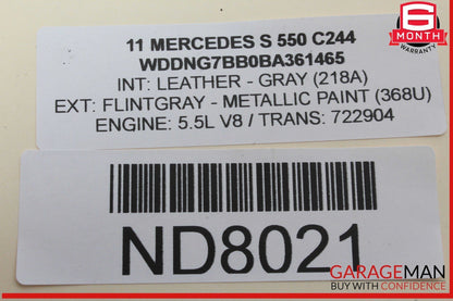 07-13 Mercedes W221 S550 Center Console Dashboard CD Player Trim Cover Gray OEM