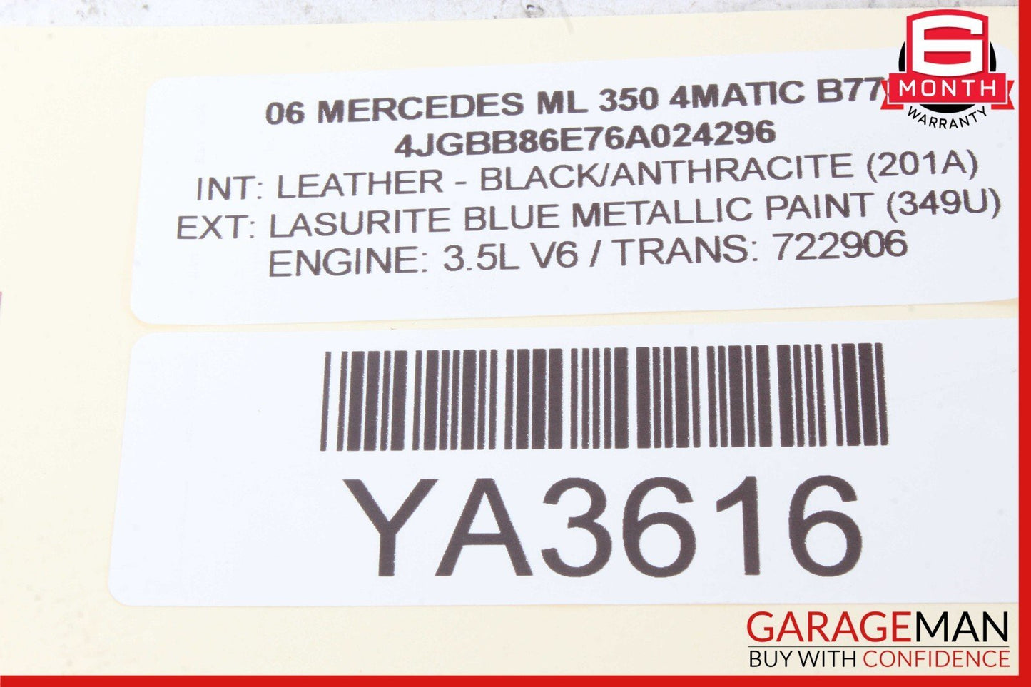 06-13 Mercedes X164 GL450 R350 ML320 Front Overhead Dome Light Lamp OEM