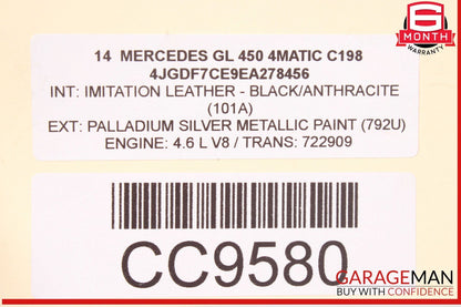 12-19 Mercedes X166 GL450 GLE550 Rear Differential Diff Axle Carrier 3.46 OEM