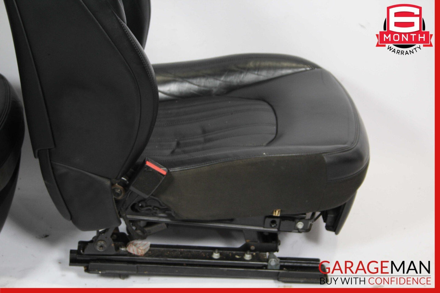 14-17 Maserati Ghibli M157 Front Complete Seat Cushion Cover Assy Set Black OEM