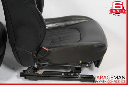 14-17 Maserati Ghibli M157 Front Complete Seat Cushion Cover Assy Set Black OEM