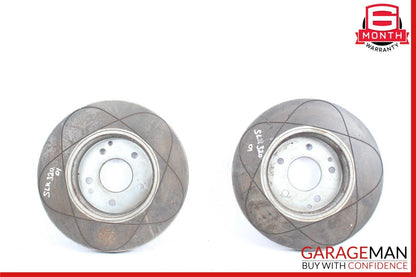 97-04 Mercedes R170 SLK320 Rear Brake Rotor Rotors Disc Set of 2 Pc Slotted