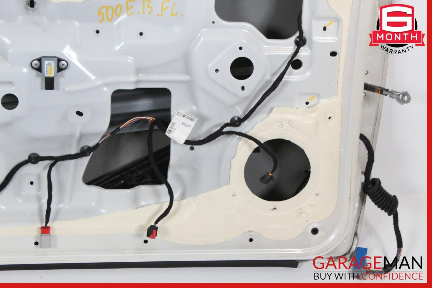 12-17 Fiat 500 Front Left Driver Side Door Shell Panel White OEM