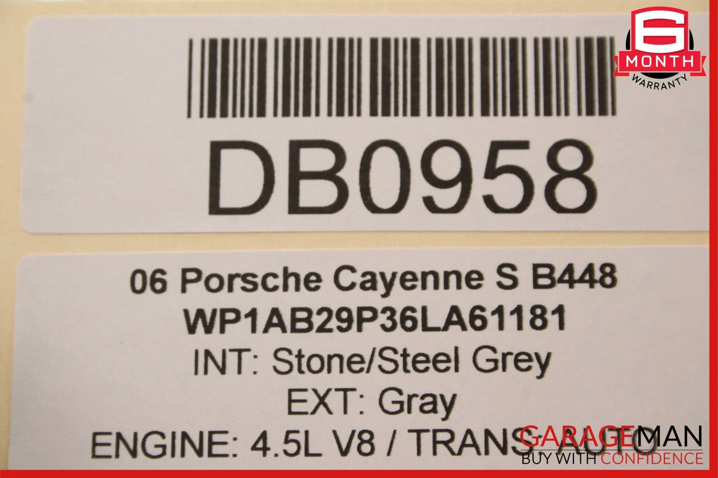 03-06 Porsche Cayenne S 955 Rear Trunk Tailgate Liftgate Hatch Shell Panel OEM