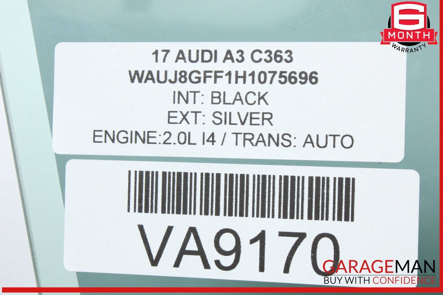 15-20 Audi A3 S3 Front Right Passenger Side Door Window Glass 8V5845202 OEM