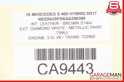 10-13 Mercedes W221 S400 S550 S350 Door Harness Rear Left or Right Side OEM
