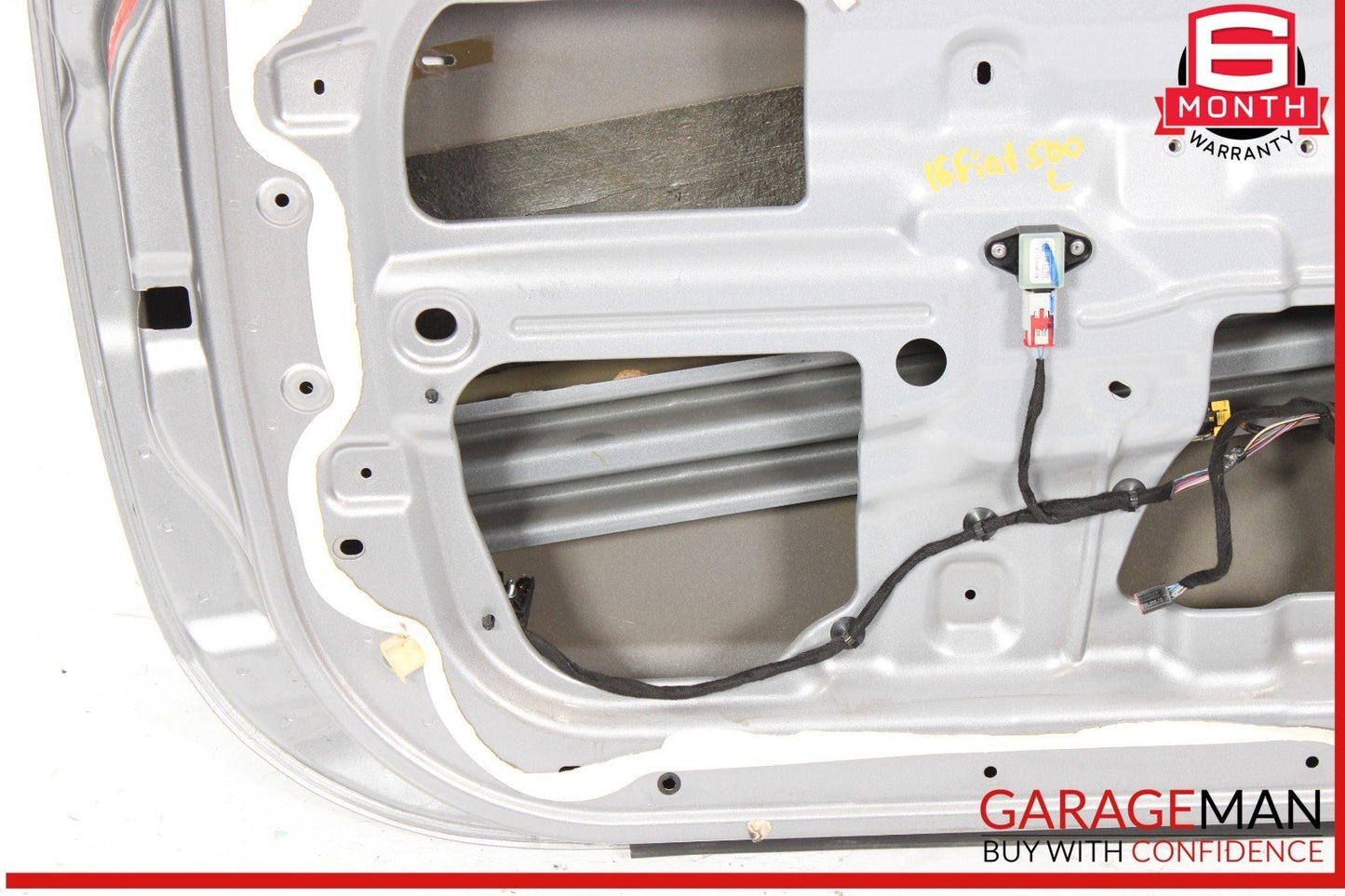 12-17 Fiat 500 Front Left Driver Side Door Shell Panel Gray OEM