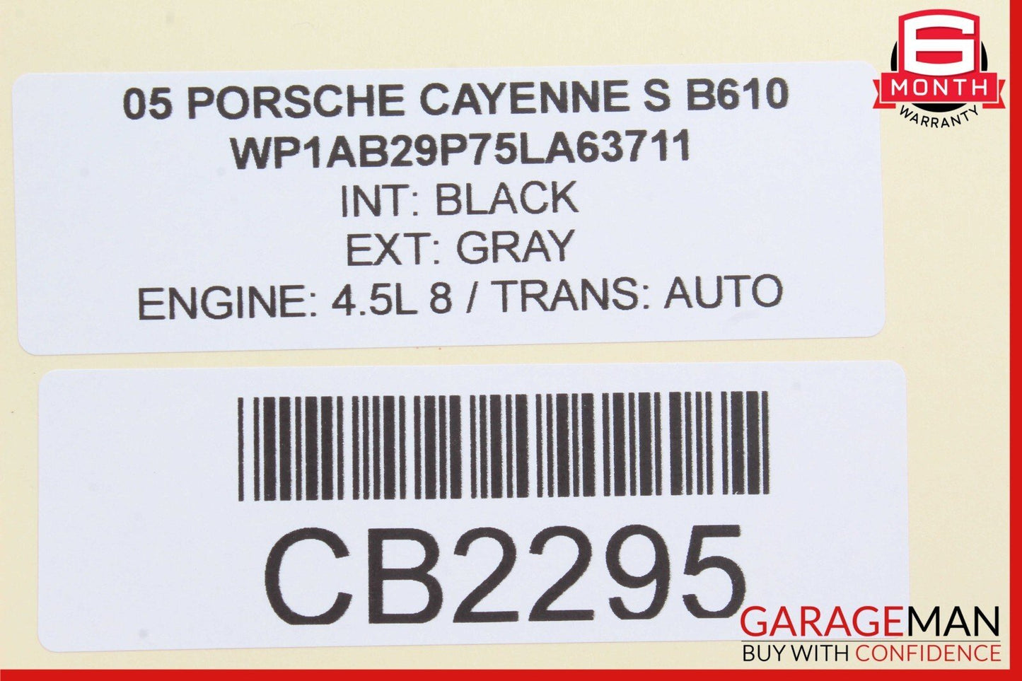 03-10 Porsche Cayenne S 955 957 Rear Left Side Door Window Regulator Motor OEM