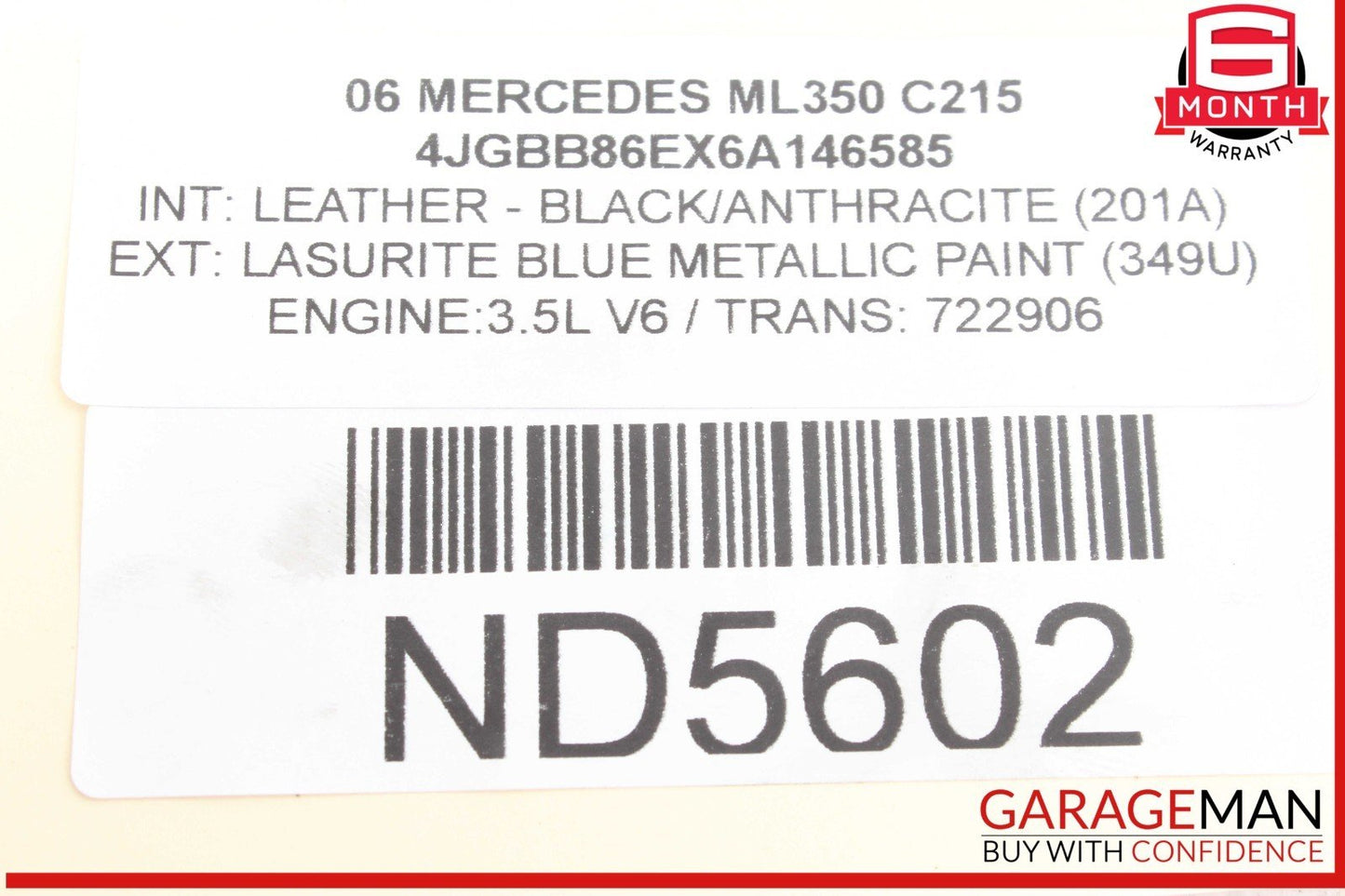 05-13 Mercedes W164 ML350 GL450 Front Left Side Engine Timing Chain Cover Plate